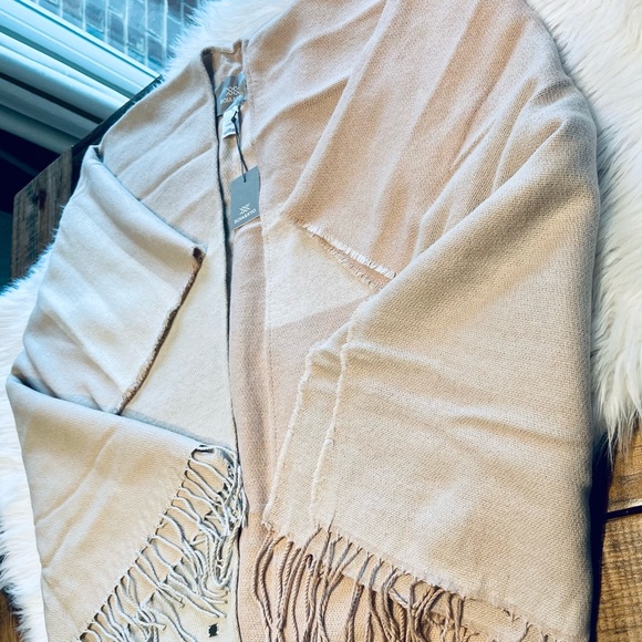 Soia & Kyo Pink & Cream Scarfigan with Fringe - Picture 15 of 16